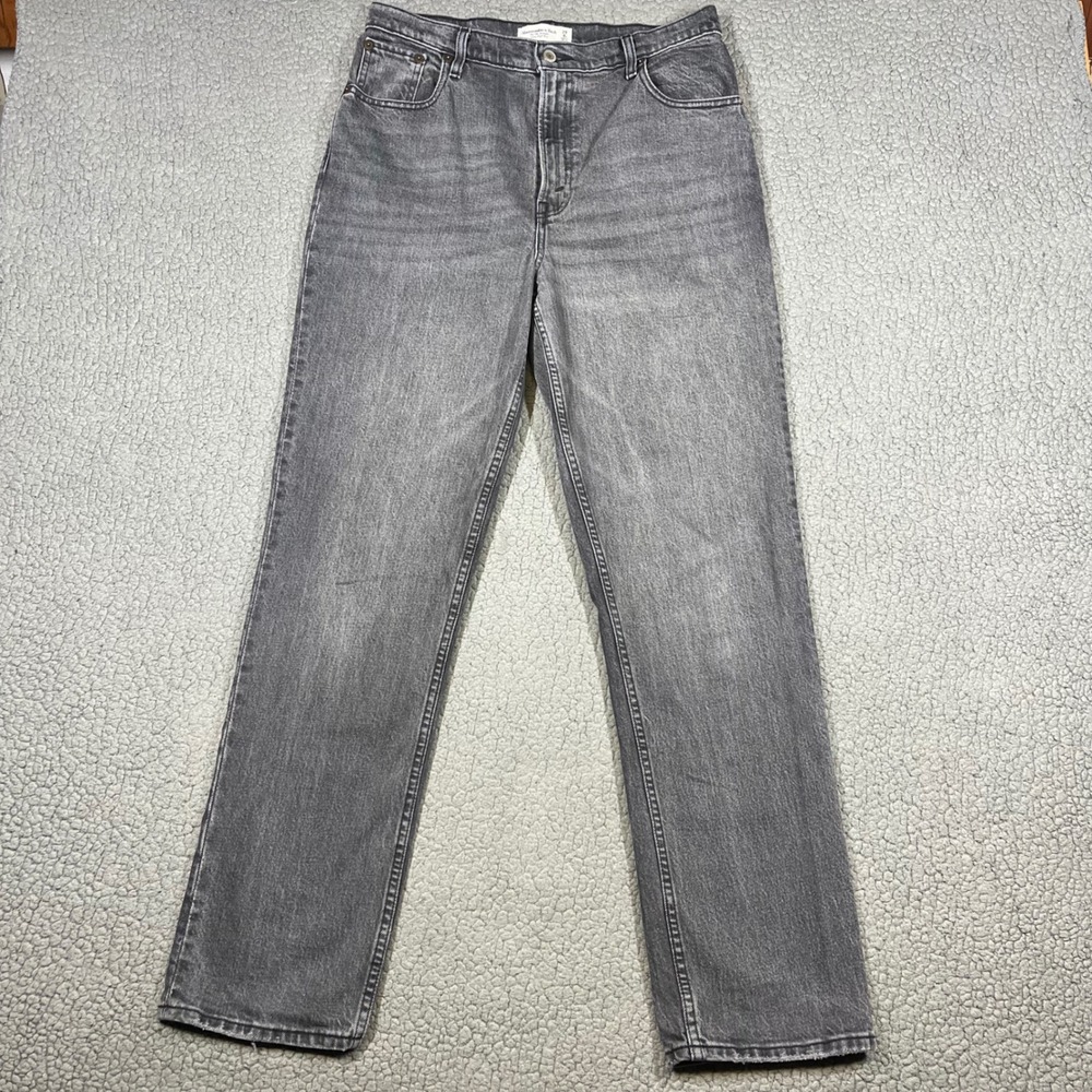 Abercrombie & Fitch Jeans Women 8R 90s Straight Ultra High Rise Gray Denim